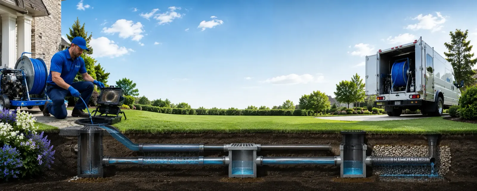 Outdoor drain cleaning information for Clam Lake, WI